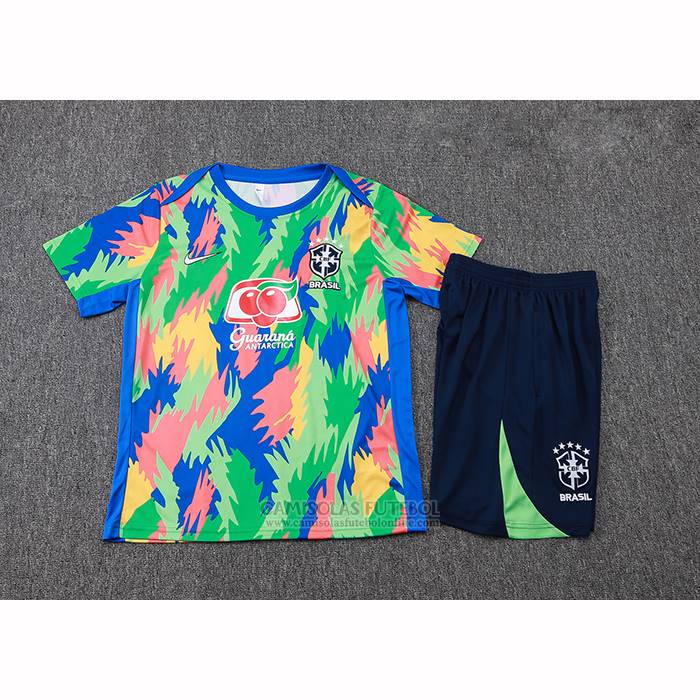 Fato de Treino Brasil Manga Curta 2025-2026 Camuflaje - Calcas Curta